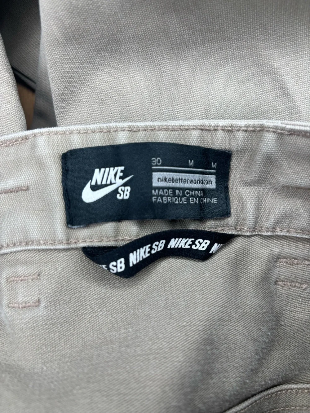 Nike SB Khaki Straight-Leg Pants 30 Medium
